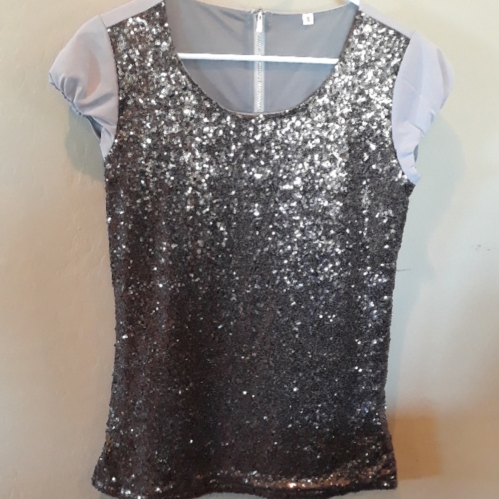 Purple Sequin Top